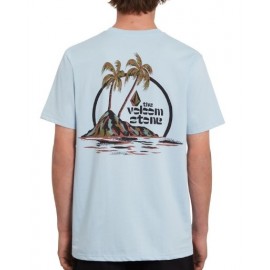VOLCOM Men's Tee Shirt Paradise Cali Blue Heather