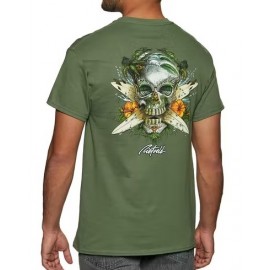 Men's Tee Shirt RIETVELD Surf Skull Classic Prairie Dust