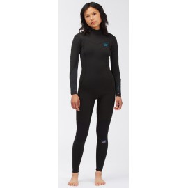 Billabong Synergy Women Wetsuit Back Zip 4/3mm Black Palms