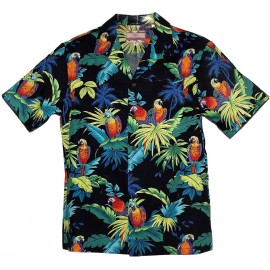 RJC Tropical Bird Black Shirt