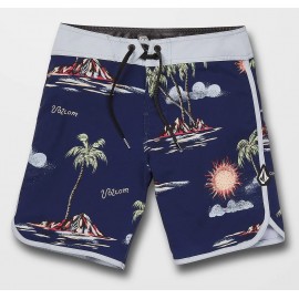 Volcom Isle Hoppa Scallop Junior Boardshort niagara