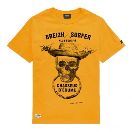 T-Shirt Child Stered Breizh Surfer Yellow