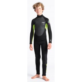 C-Skins Element 3/2mm BZ Junior Wetsuit Black Lime