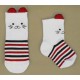 Baby Socks Papylou Chausschat White Striped Red and Black