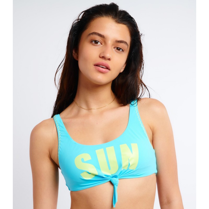 Bralette Bikini Top BANANA MOON Nouo Beachclub Turquoise - Breizh Rider