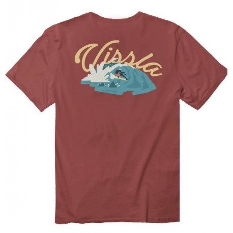 Tee Shirt VISSLA Radical Organic Pocket Rusty Red