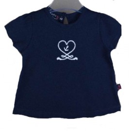 Baby Girl Papylou Carcavelos Navy T-Shirt