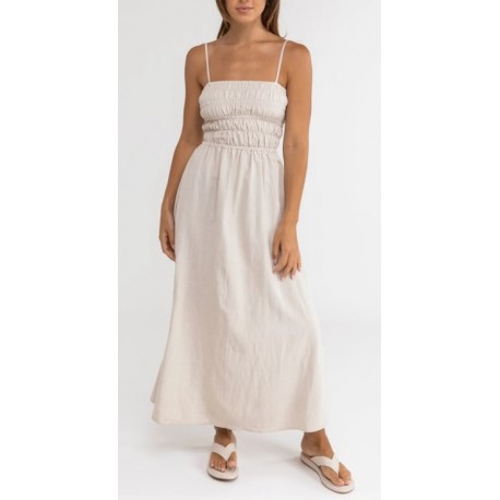 Robe RHYTHM Classic shirred midi OAT