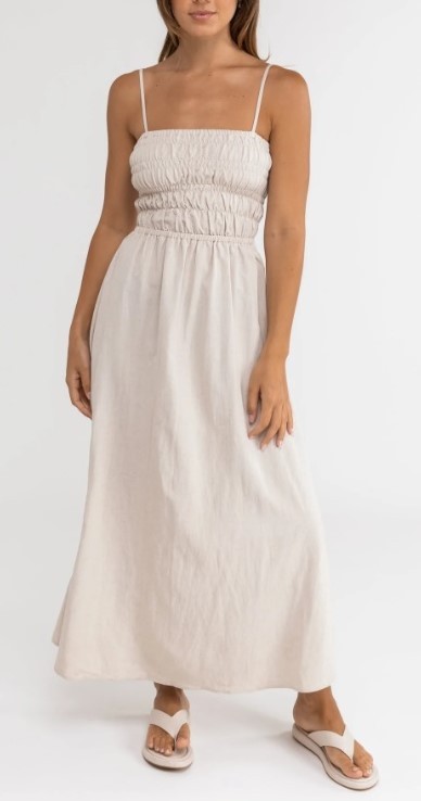 Robe RHYTHM Classic shirred midi OAT - Breizh Rider Robe RHYTHM Classic shirred midi OAT - Breizh Rider