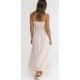 Robe RHYTHM Classic shirred midi OAT