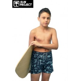 Boardshort Enfant Sun Project Tiki Turquoise