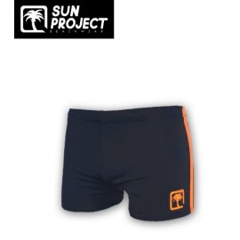 SUN PROJECT Black And Orange Child Swim Boxer