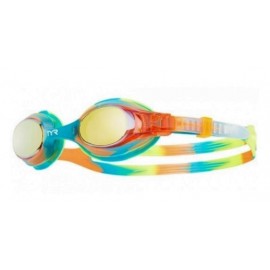 Kids TYR Swimple Tie Dye Gold Turquoise Goggles