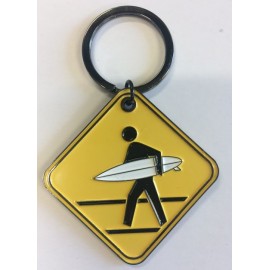 Road Sign Metal Keyring