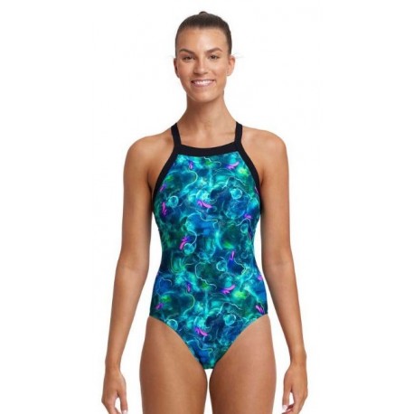 Maillot de bain 1 Piece Femme FUNKITA Sky Hi One Polar Lights