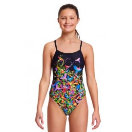 Junior FUNKITA Single Strap Macaw Magic 1 Piece Swimsuit