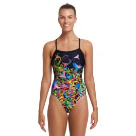 Maillot de bain 1 Piece Femme FUNKITA Single Strap Macaw Magic