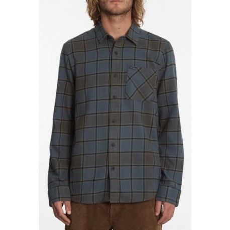 Men's Shirt VOLCOM Caden Plaid Marina Blue