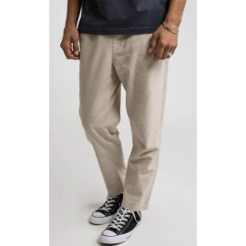 Men's linen trousers RHYTHM Essential Sunday Bone