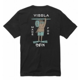 Tee Shirt VISSLA Da Fin Stoked Out Organic Pocket Phantom