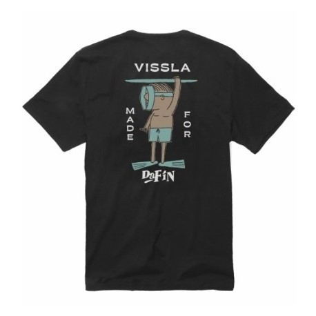 Tee Shirt VISSLA Da Fin Stoked Out Organic Pocket Phantom