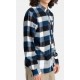 Mens Flannel Shirt ELEMENT Lumber Eclipse Navy Off White