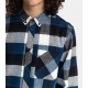 Mens Flannel Shirt ELEMENT Lumber Eclipse Navy Off White