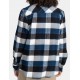 Mens Flannel Shirt ELEMENT Lumber Eclipse Navy Off White