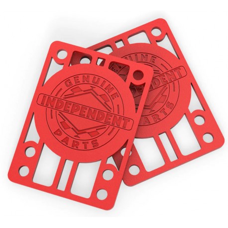 Jeu de 2 Pads Independent Hard Red 0.125 Pouce