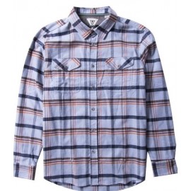 VISSLA Men's Shirt Central Coast Faded Denim