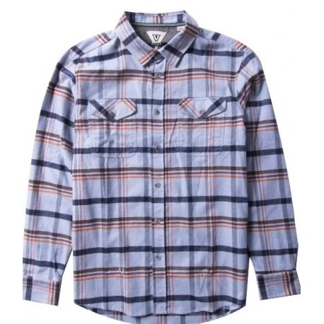 VISSLA Men's Shirt Central Coast Faded Denim