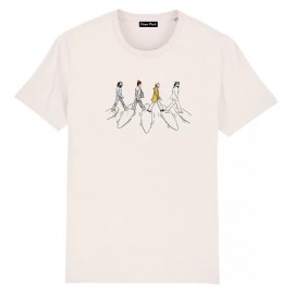 Tee Shirt Homme OCEAN PARK Surf Road Blanc Cassé