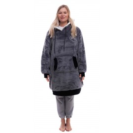 Poncho Plaid All-In Charcoal