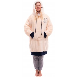 Poncho Plaid All-In Dark Pink