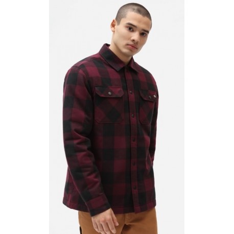 Chemise Doublée Sherpa Dickies Sacramento Maroon Breizh Rider