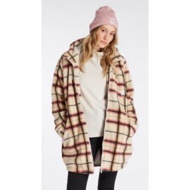 Women's Fleece Coat PROTEST PrtCatmint Fudgecamel