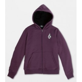 VOLCOM Iconic Stone Lined Junior Sherpa Lined Sweatshirt Mulberry