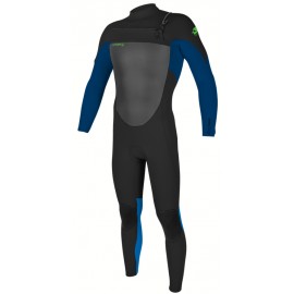 O'Neill Wetsuit Junior Epic Front Zip 5/4mm Black Deepsea Baliblue