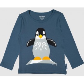 Tee Shirt Manches Longues Junior Coq en pâte Pingouin Bleu