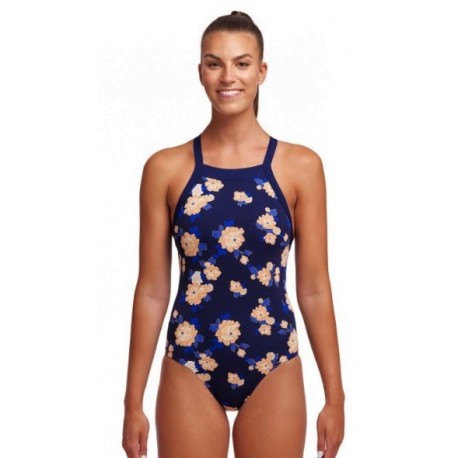 Women's 1 Piece Swimsuit FUNKITA Sky Hi Rose Water