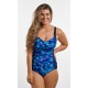 FUNKITA Ruched Leaf Laser One Piece Swimsuit