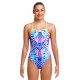 Junior 1 Piece Swimsuit FUNKITA Tie Me Tight Water Ripple