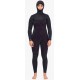 Billabong Synergy Women Wetsuit Hood Front Zip 5/4mm Wild Black