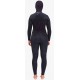 Billabong Synergy Women Wetsuit Hood Front Zip 5/4mm Wild Black