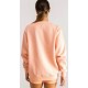 Women's Sweatshirt RHYTHM Essential Crew Peach