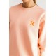 Women's Sweatshirt RHYTHM Essential Crew Peach