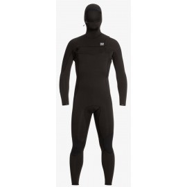 Billabong Absolute Chest Zip Hooded 5/4mm Wetsuit Black Hash