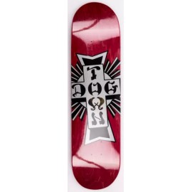 Plateau Dogtown Street Cross Logo Silver 8.25" Red