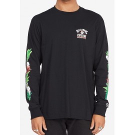 BILLABONG Long Sleeve Tee Shirt Pipeline Tube Black