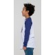 Santa Cruz Eclipse Front Baseball White Navy Junior Long Sleeve T-Shirt